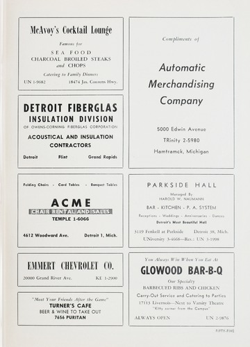 University of Detroit vs. Oklahoma A&M Program