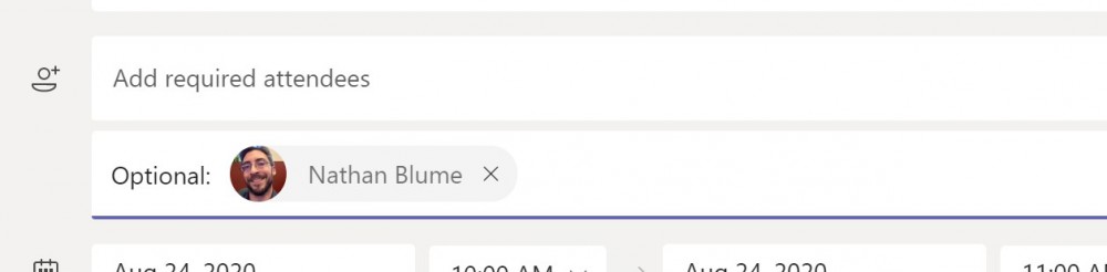 image of add optional attendees