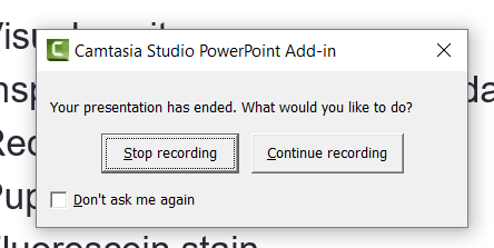 Stop recording button