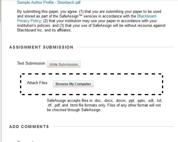 attach an assignment