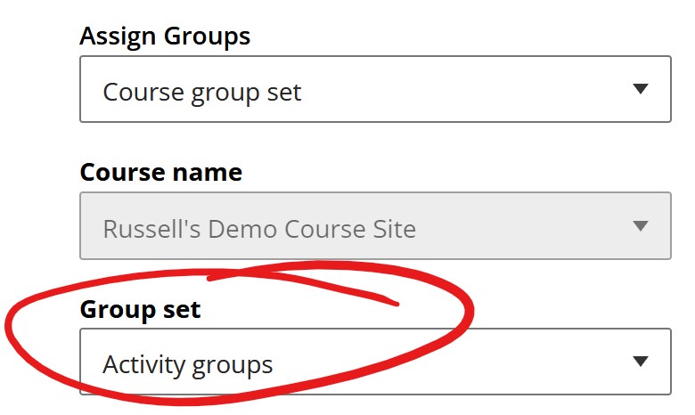 image of group set selection