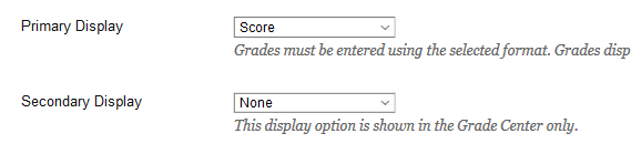 Column grade display