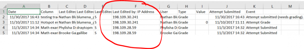 downloaded excel file