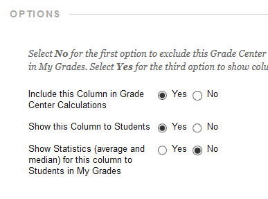 Weighted grade options