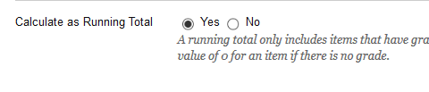 Weighted running total