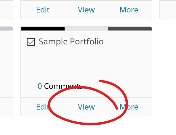 image of portfolio view