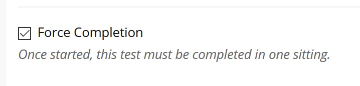 image of force completion checkbox
